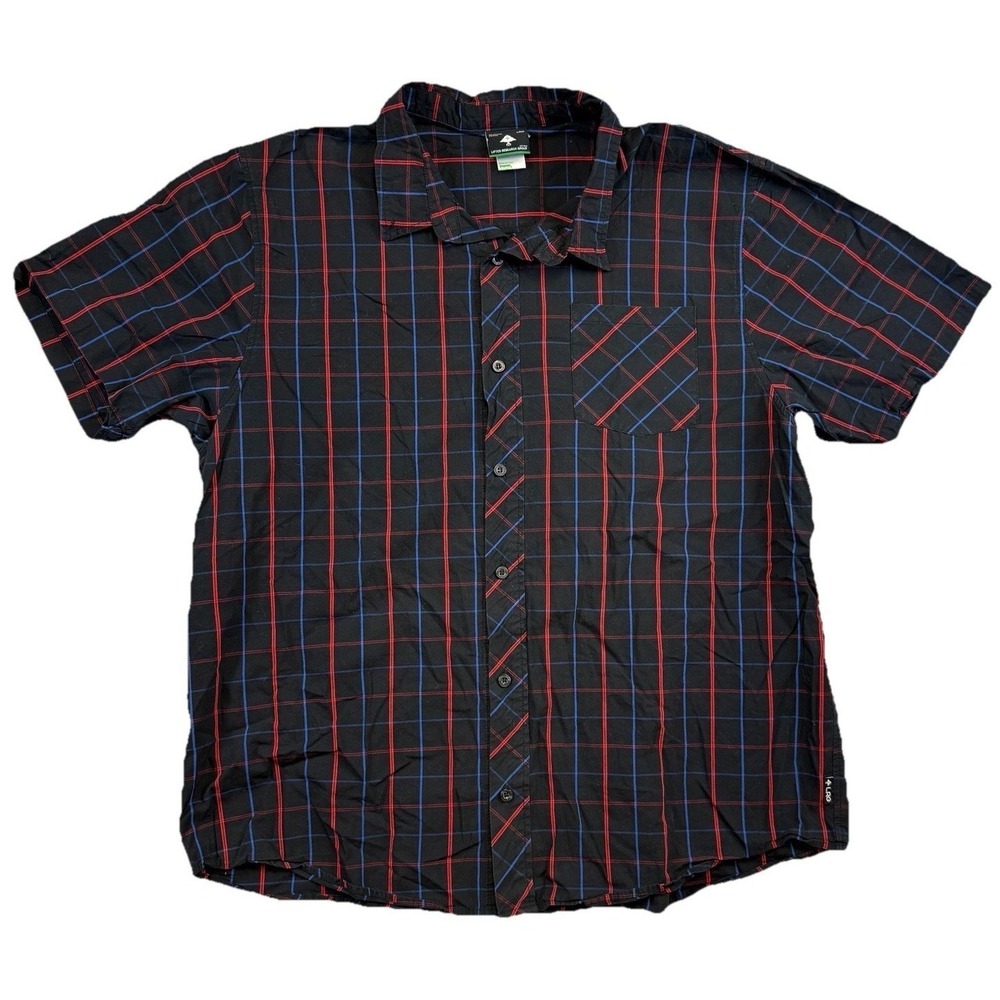 LRG Lifted Research Group Men's SS Button Up Shirt Size 3XL Preppy Outdoor